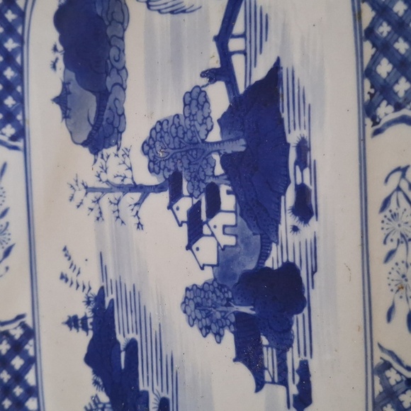 Vintage Blue And White China Server - Picture 3 of 9